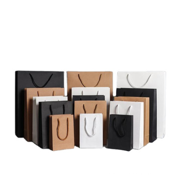 Custom logo fast printing kraft paper bags of various sizes and high quality gift tote bags